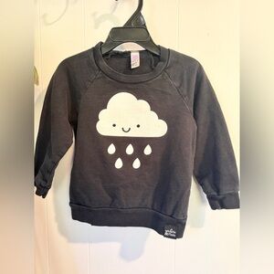 ☔️Whistle & Flute “Kawaii Cloud” Sweatshirt | Size 2 | Black ☁️🌧️
